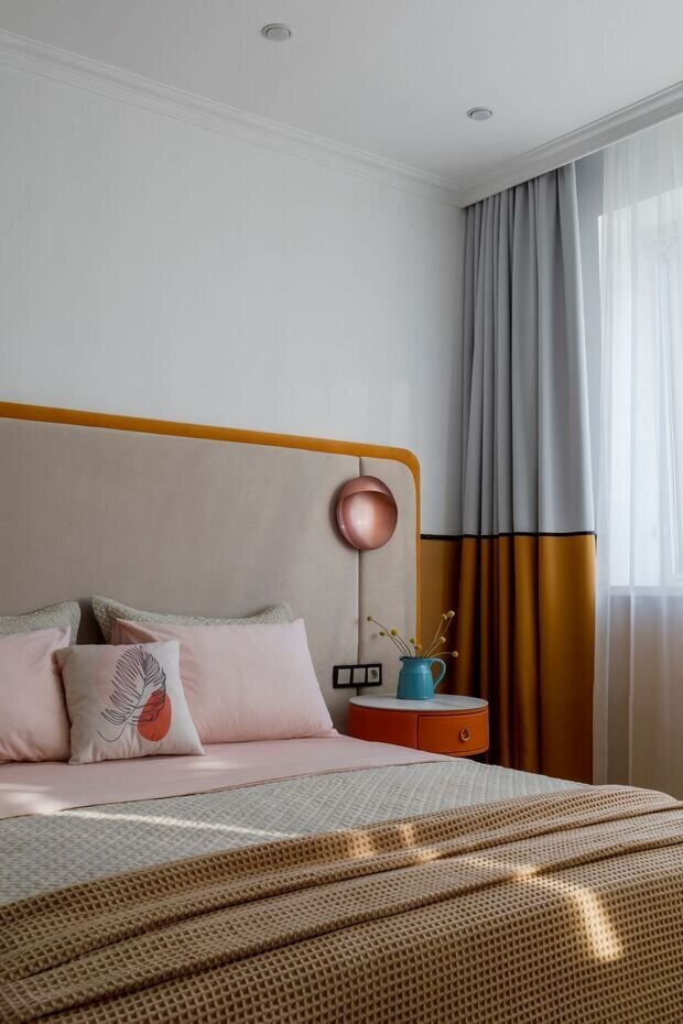 Фотография: Спальня в стиле Современный, Эклектика, Квартира, Проект дня, Казахстан, 2 комнаты, Более 90 метров, Надира Мустафина – фото на INMYROOM