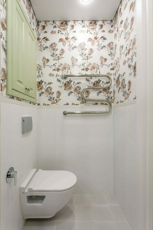 Фотография: Ванная в стиле Прованс и Кантри, Малогабаритная квартира, Квартира, Проект недели, Москва, 1 комната, до 40 метров, Полина Лебедева – фото на INMYROOM