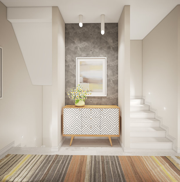 Фотография: Прихожая в стиле Скандинавский, Современный, Дом, Проект недели, Дом и дача, Московская область, кухня-гостиная дизайн, Студия 3.14, Таунхаус, Тимур Абдрахманов, Борис Комаровский, Ирина Леготкина, таунхаус с мансардой – фото на INMYROOM