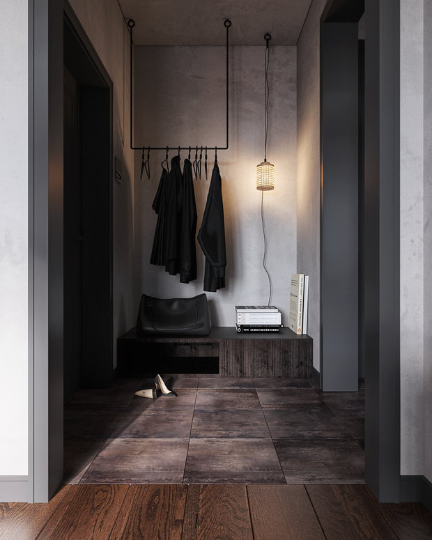 Фотография: Прихожая в стиле Лофт, Эклектика, Квартира, Проект недели, Челябинск, 1 комната, до 40 метров, 40-60 метров, Tenso Interiors – фото на INMYROOM