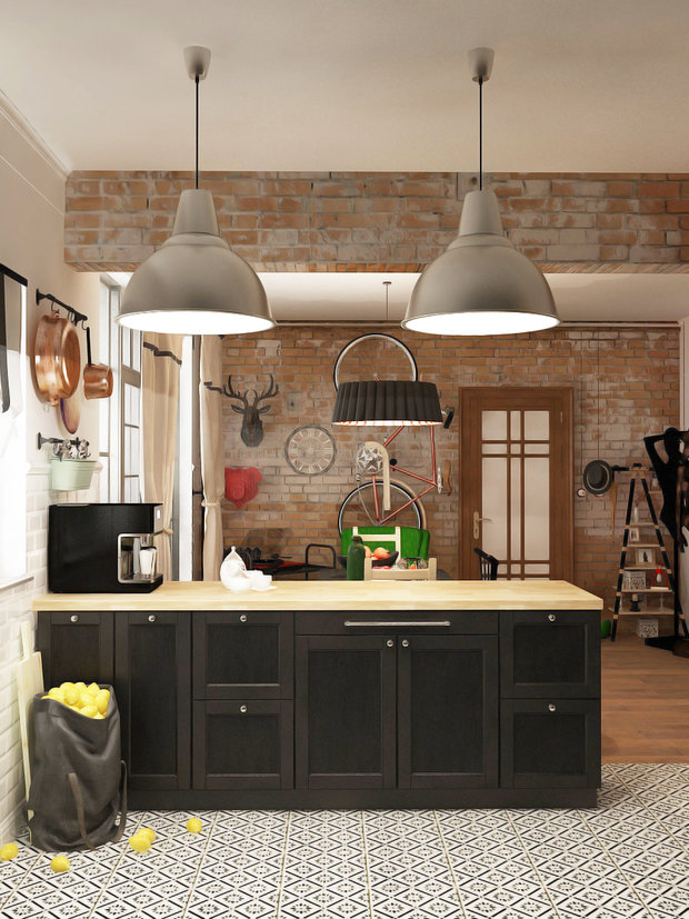 Фотография: Кухня и столовая в стиле Лофт – фото на INMYROOM