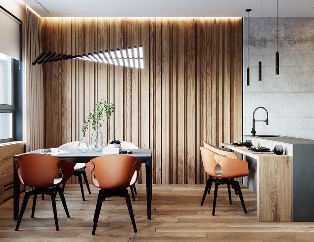 Фотография: Кухня и столовая в стиле Лофт, Современный, Квартира, Проект недели, Москва, 4 и больше, Более 90 метров, Студия 20:18 – фото на INMYROOM