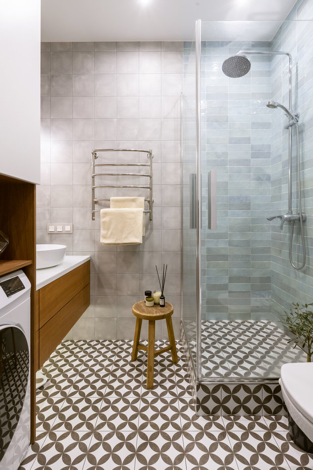 Фотография: Ванная в стиле Скандинавский, Эклектика, Проект недели, Санкт-Петербург, Эко, 3 комнаты, 60-90 метров, I am design studio – фото на INMYROOM