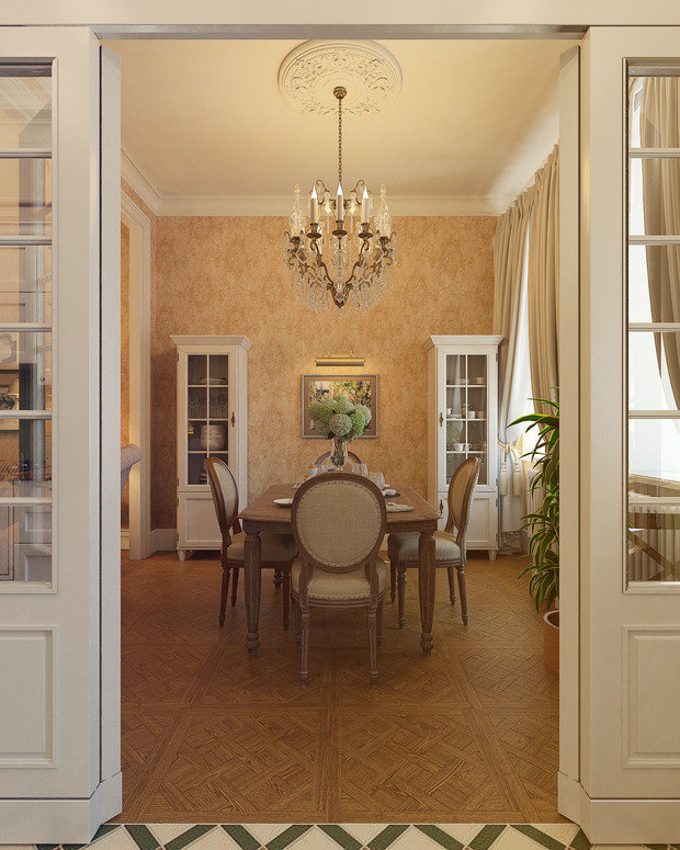 Фото из портфолио "Нескучная классика". Квартира для мамы и дочки. – фотографии дизайна интерьеров на INMYROOM