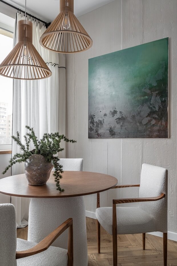 Фотография: Кухня и столовая в стиле Современный, Минимализм, Джапанди, Квартира, Проект дня, Москва, 2 комнаты, 60-90 метров, Виктория Вишневская – фото на INMYROOM