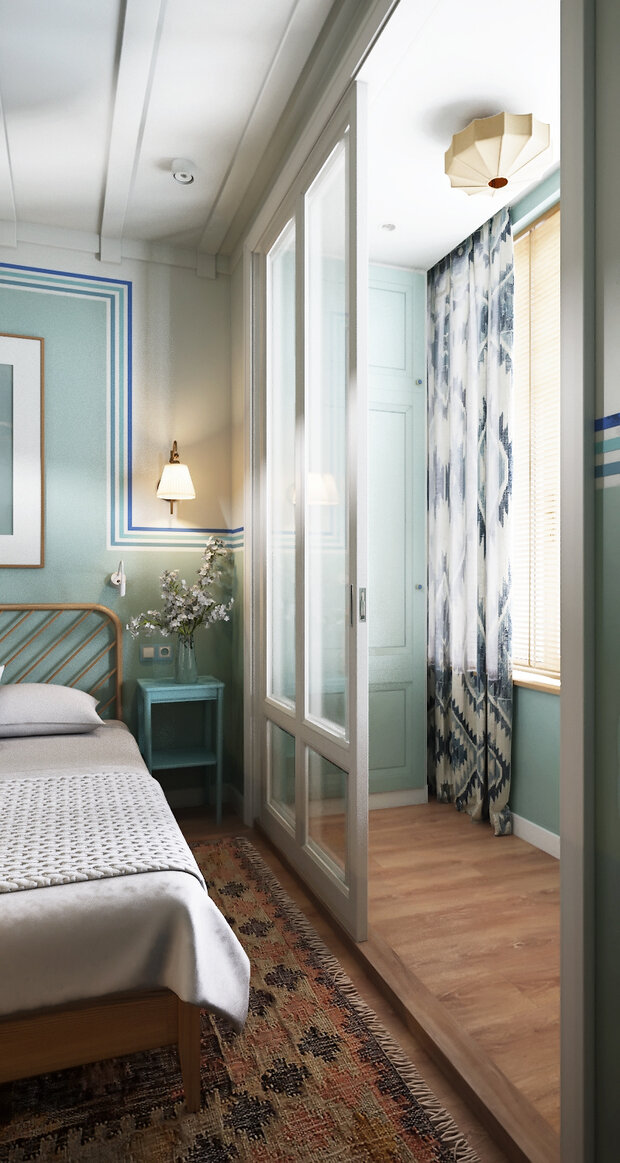 Интерьер спальни в стиле Прованс и Кантри