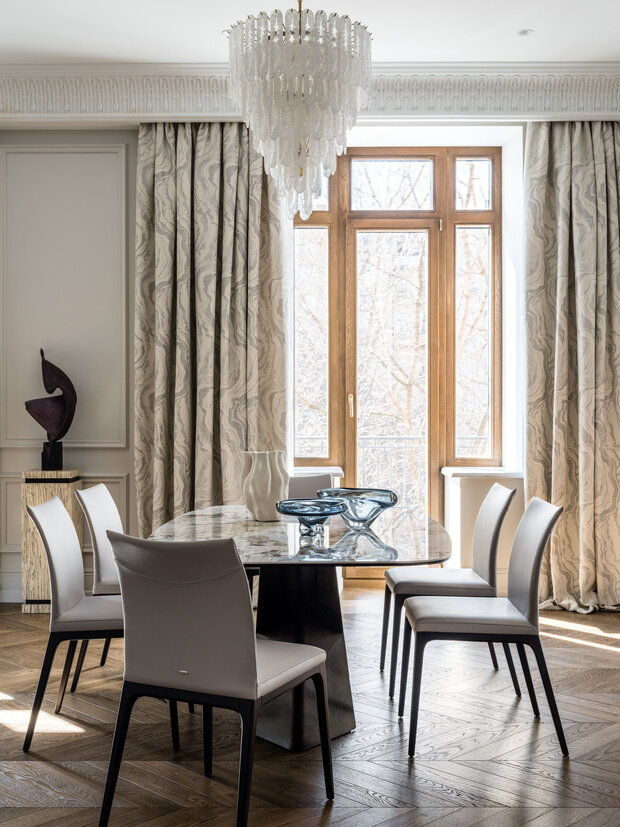 Фотография: Кухня и столовая в стиле Классический, Современный, Эклектика, Квартира, Проект дня, Москва, Кирпичный дом, 4 и больше, Более 90 метров, Елена Маркина, Эксклюзивные проекты – фото на INMYROOM