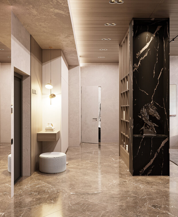 Фото из портфолио Проект квартиры в минимализме – фотографии дизайна интерьеров на INMYROOM