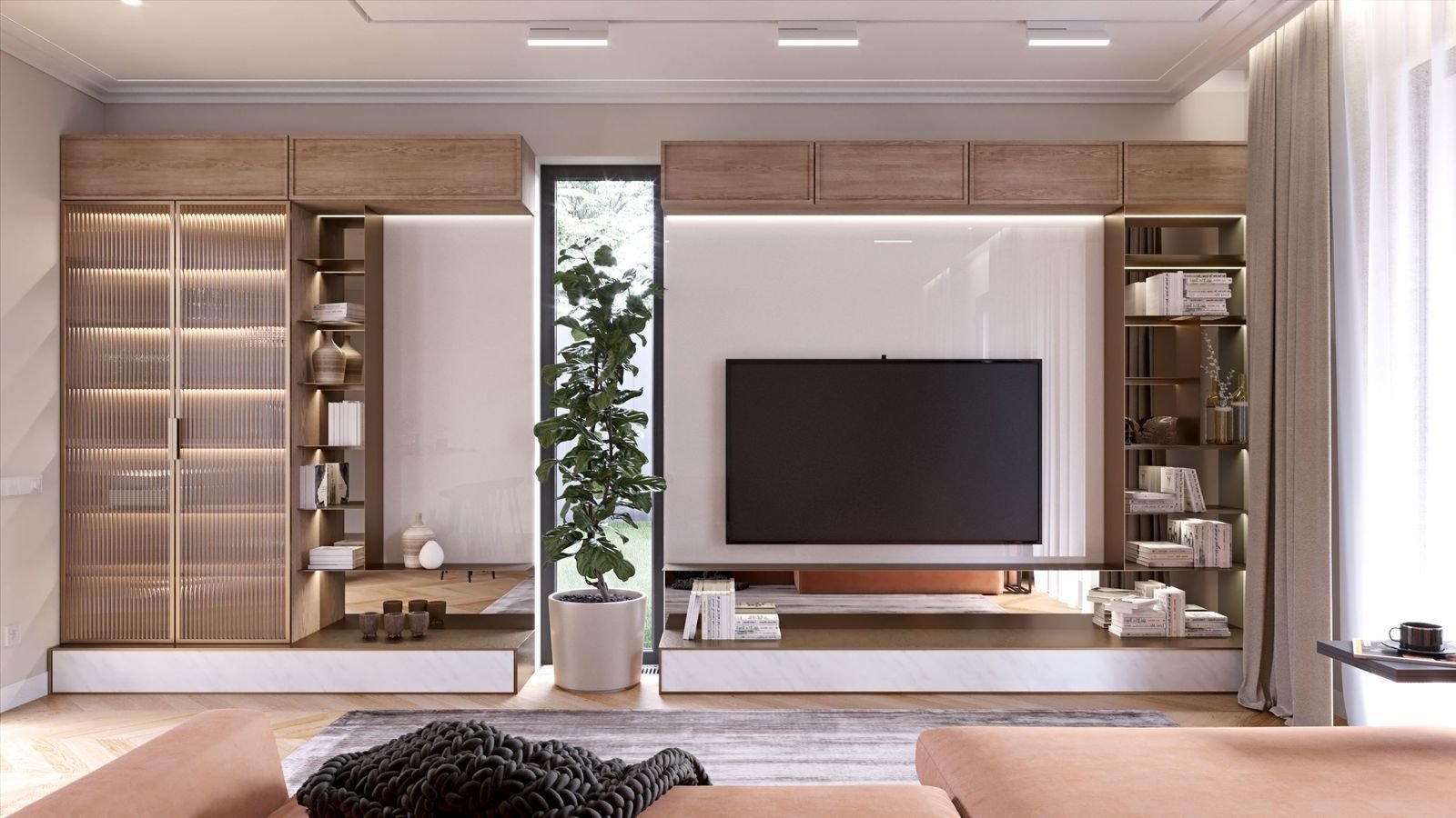 Фотография: Гостиная в стиле Современный, Дом, Украина, Проект дня, Ирпень, Таунхаус, 4 и больше, Более 90 метров, Quader Architecture – фото на INMYROOM