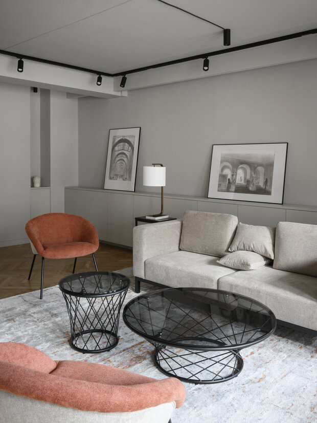 Фотография: Гостиная в стиле Современный, Квартира, Проект дня, Москва, 4 и больше, Более 90 метров, современный с элементами модерна, Игорь Голубев – фото на INMYROOM