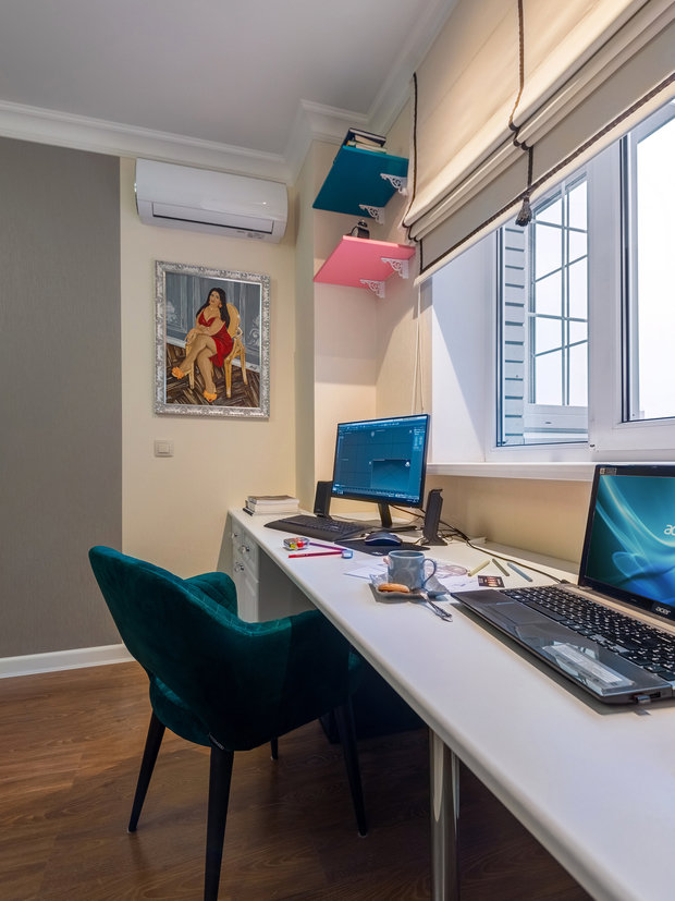 Фотография: Кабинет в стиле Современный, Квартира, Проект недели, Ростов-на-Дону, 1 комната, до 40 метров, 40-60 метров, Анна Игнатьева – фото на INMYROOM