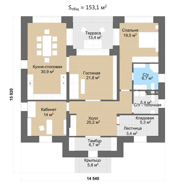 Фото из портфолио Ноттингем_251 кв.м. – фотографии дизайна интерьеров на INMYROOM