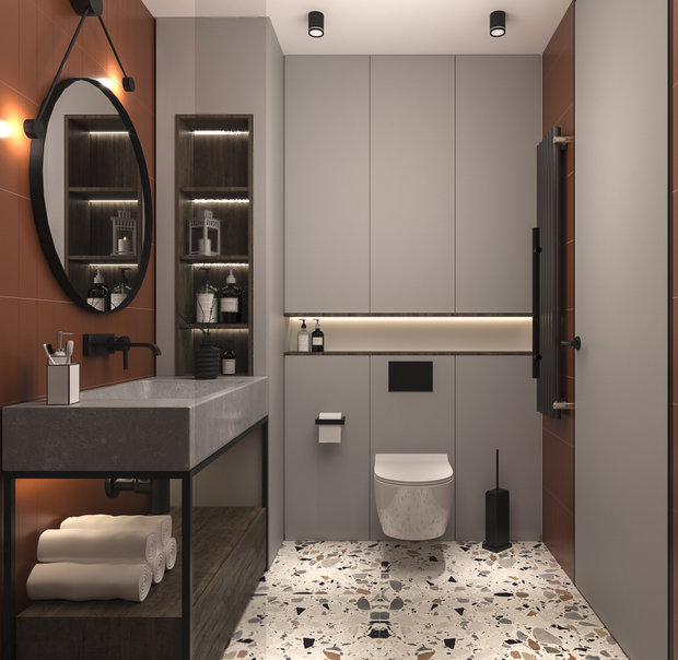 Фото из портфолио Проект сан-узла – фотографии дизайна интерьеров на INMYROOM