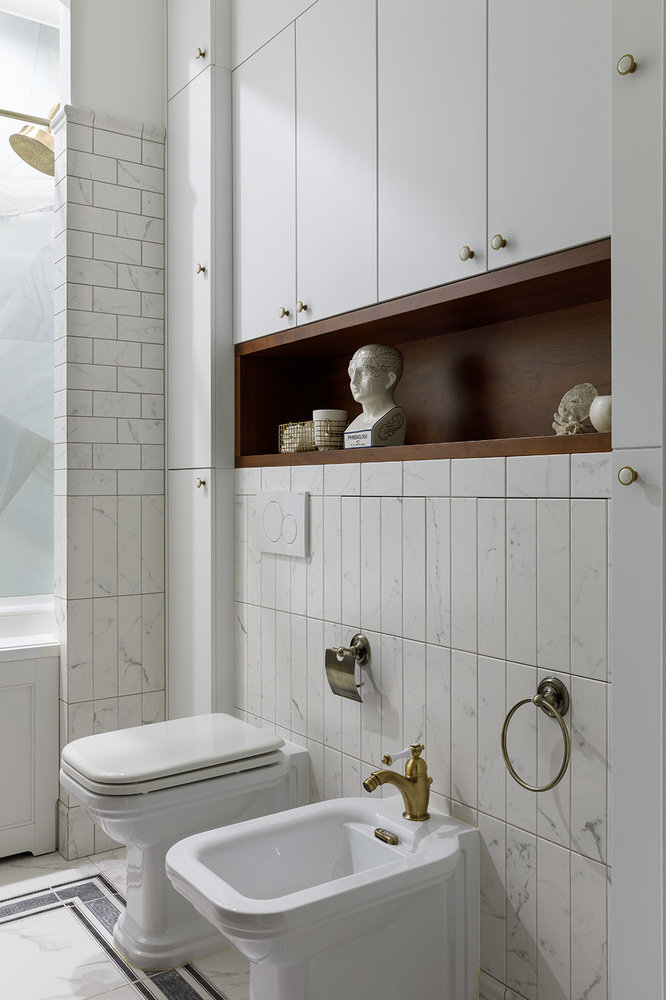 Фотография: Ванная в стиле Классический, Современный, Квартира, Проект недели, Санкт-Петербург, 3 комнаты, 60-90 метров, Проектное бюро 7.4.2, Наталья Анищенко – фото на INMYROOM Фотография: Ванная в стиле Классический, Современный, Квартира, Проект недели, Санкт-Петербург, 3 комнаты, 60-90 метров, Проектное бюро 7.4.2, Наталья Анищенко – фото на INMYROOM