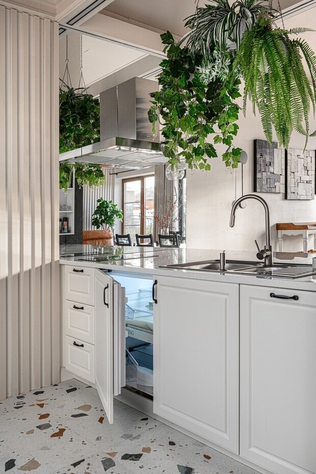 Фотография: Кухня и столовая в стиле Прованс и Кантри, Современный, Эклектика, Проект дня, Краснодар, Маргарита Мельникова, Кирпичный дом, 1 комната, 40-60 метров, Андрей Мельников – фото на INMYROOM