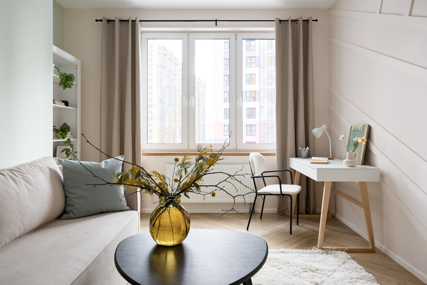 Фотография: Гостиная в стиле Скандинавский, Современный, Эклектика, Проект недели, Санкт-Петербург, 3 комнаты, 60-90 метров, Анастасия Заркуа – фото на INMYROOM Фотография: Гостиная в стиле Скандинавский, Современный, Эклектика, Проект недели, Санкт-Петербург, 3 комнаты, 60-90 метров, Анастасия Заркуа – фото на INMYROOM