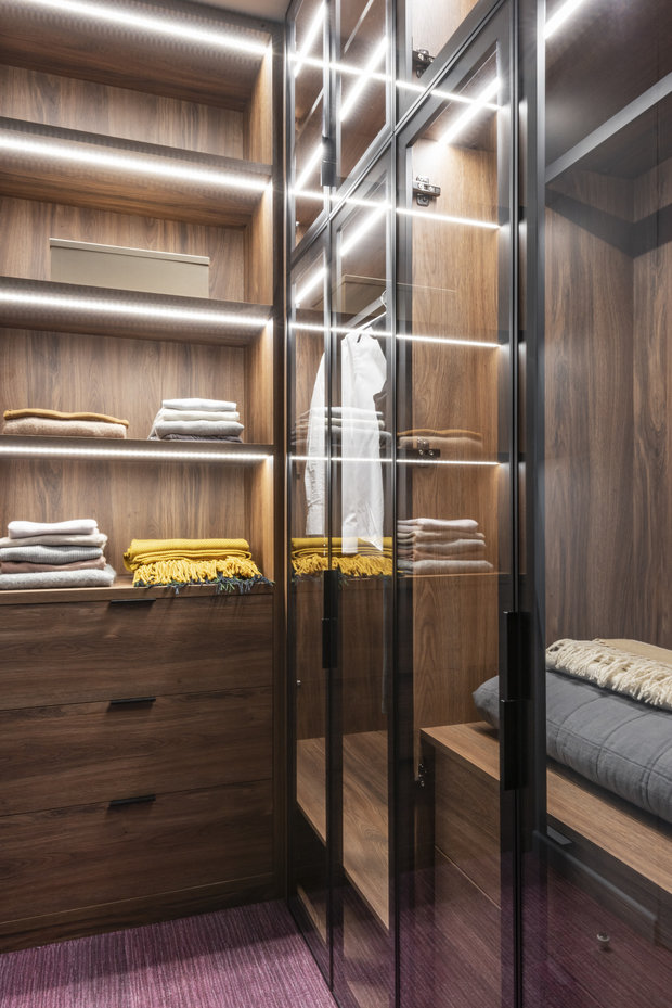 Фотография: Гардеробная в стиле Современный, Квартира, Проект недели, Екатеринбург, 3 комнаты, 60-90 метров, студия "Градиз" – фото на INMYROOM