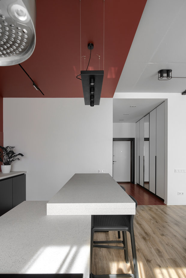 Фотография: Кухня и столовая в стиле Минимализм, Современный, Квартира, Студия, Проект недели, Киев, 40-60 метров, Lauri Brothers – фото на INMYROOM