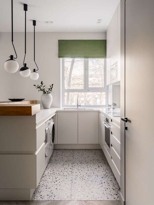 Фотография: Кухня и столовая в стиле Скандинавский, Современный, Квартира, Проект дня, Москва, Сталинка, Кирпичный дом, 3 комнаты, 60-90 метров, Татьяна Отич – фото на INMYROOM