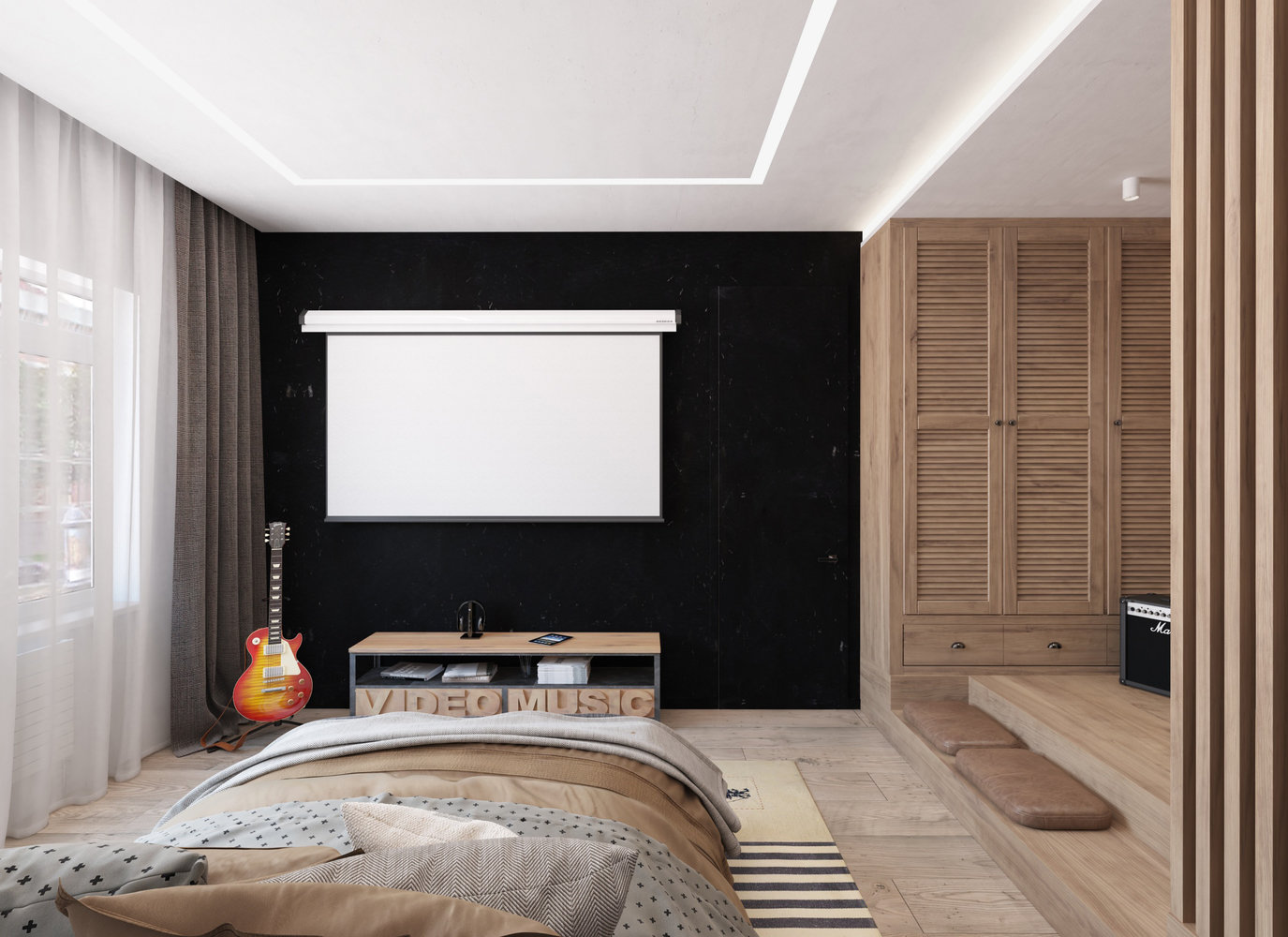 Фотография: Спальня в стиле Минимализм, Квартира, Проект недели, Эко, Московская область, Королев, Монолитный дом, 4 и больше, Более 90 метров, «Ригель и Балка» – фото на INMYROOM Фотография: Спальня в стиле Минимализм, Квартира, Проект недели, Эко, Московская область, Королев, Монолитный дом, 4 и больше, Более 90 метров, «Ригель и Балка» – фото на INMYROOM