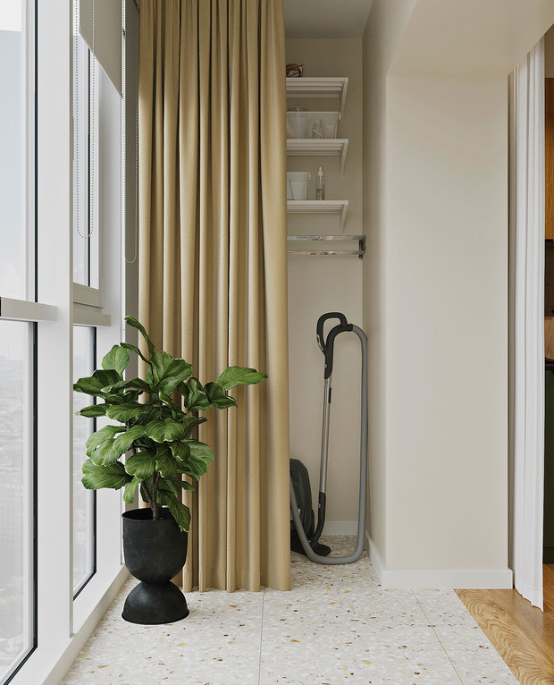 Фотография: Балкон в стиле Современный, Квартира, Проект недели, Санкт-Петербург, 1 комната, 40-60 метров, Finterio – фото на INMYROOM