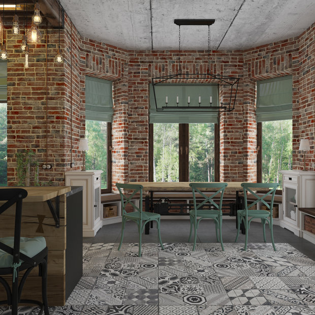 Фото из портфолио Лофтик в Михновке.  – фотографии дизайна интерьеров на INMYROOM