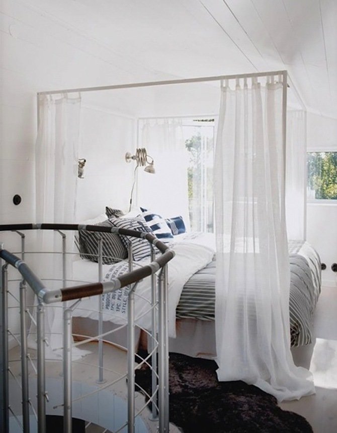 Фотография: Спальня в стиле Скандинавский, Декор интерьера, Мебель и свет, Балдахин – фото на INMYROOM