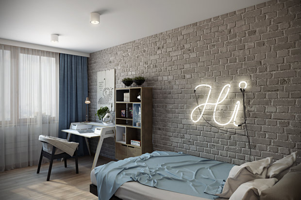 Фото из портфолио Лофтовая спальня – фотографии дизайна интерьеров на INMYROOM