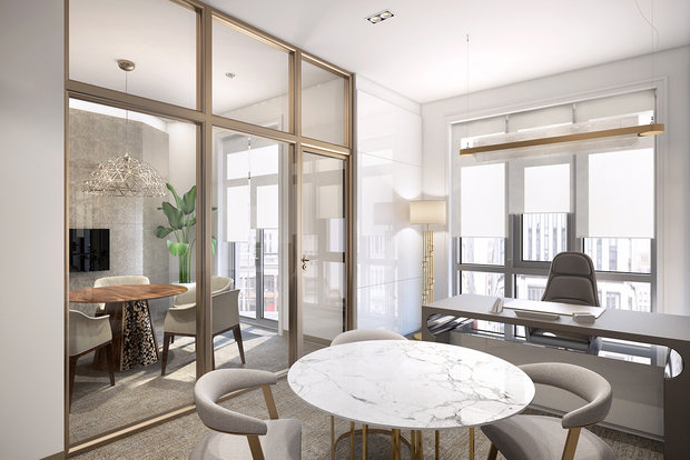 Фото из портфолио Офис в БЦ Poklonka Place – фотографии дизайна интерьеров на INMYROOM