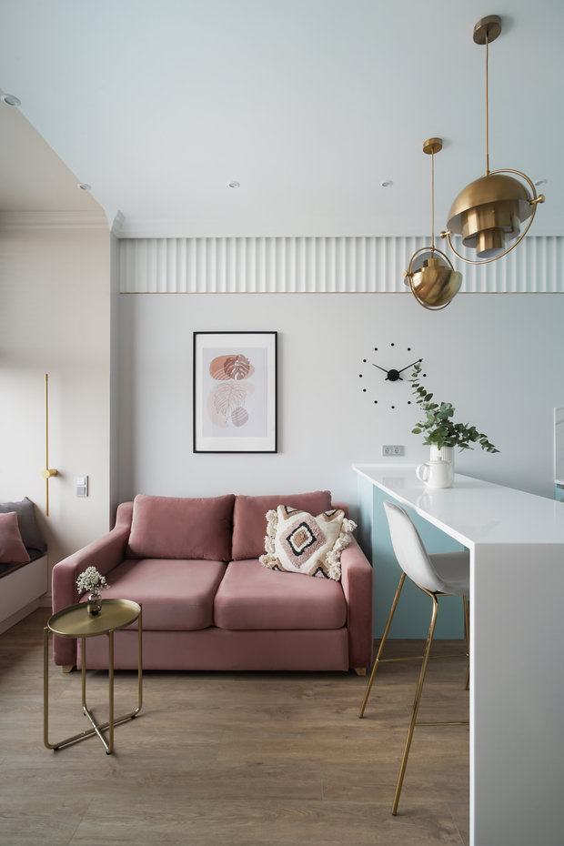 Фотография: Гостиная в стиле Современный, Квартира, Студия, Проект недели, Москва, до 40 метров – фото на INMYROOM