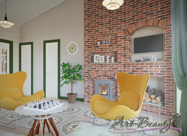 Фото из портфолио Интерьер дачного домика – фотографии дизайна интерьеров на INMYROOM