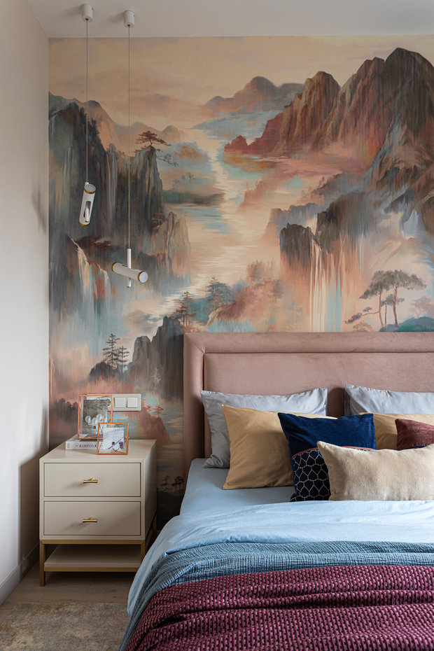 Фотография: Спальня в стиле Современный, Квартира, Проект недели, Москва, «Уютная квартира», 2 комнаты, 40-60 метров – фото на INMYROOM