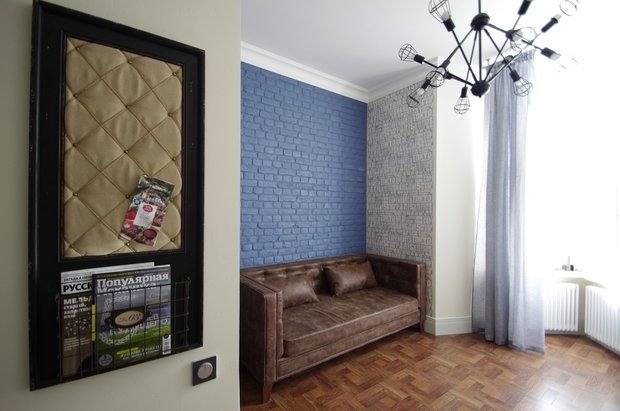 Фотография: Гостиная в стиле Лофт, Эклектика, Малогабаритная квартира, Квартира, Студия, Проект недели, Санкт-Петербург, Анастасия Киселева, Кирпичный дом, до 40 метров – фото на INMYROOM