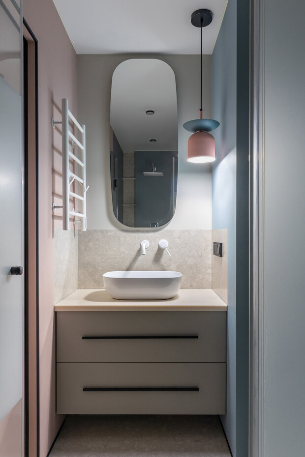 Фотография: Ванная в стиле Современный, Минимализм, Квартира, Проект дня, Самара, Кирпичный дом, 3 комнаты, 60-90 метров, Екатерина Коталевская – фото на INMYROOM