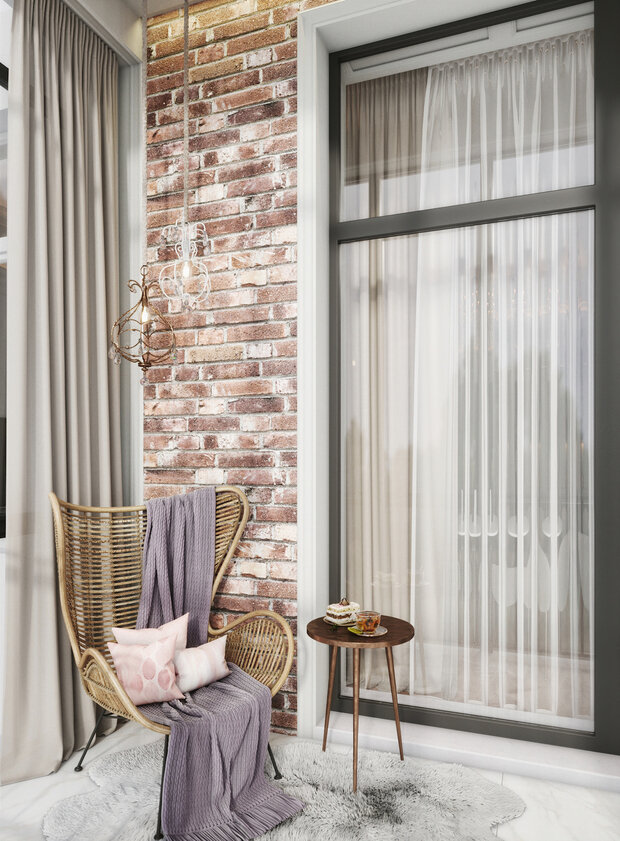 Фотография: Балкон в стиле Классический, Современный, Эклектика, Квартира, Проект недели, Одинцово, Монолитный дом, 2 комнаты, 40-60 метров, Andrei Lobin Design Buro, Андрей Лобин – фото на INMYROOM