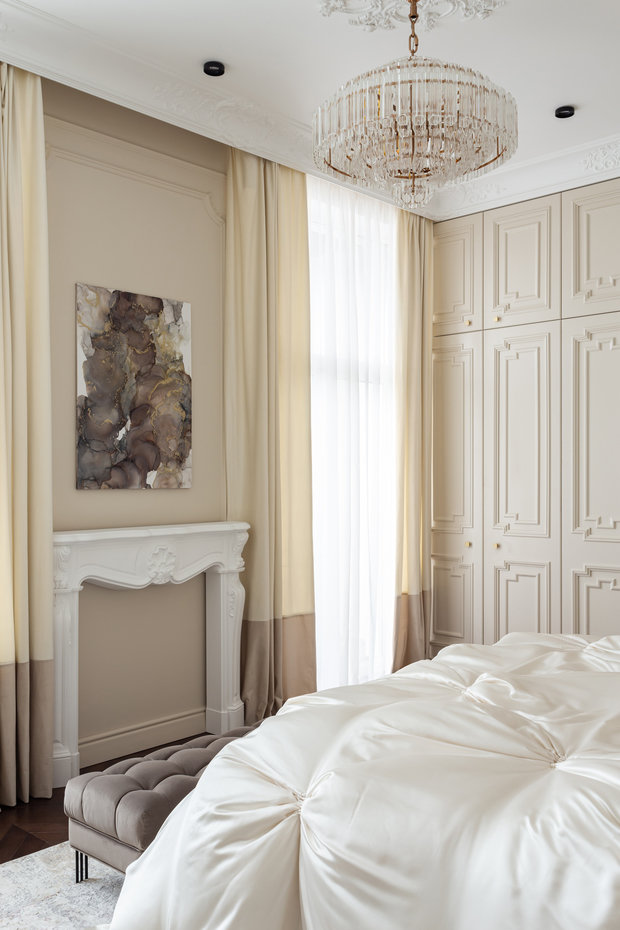 Фотография: Спальня в стиле Классический, Современный, Квартира, Проект недели, Москва, 4 и больше, Более 90 метров, Анастасия Меркулова – фото на INMYROOM