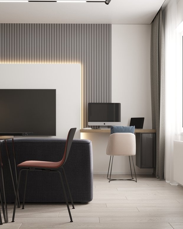 Фото из портфолио Современный интерьер в ЖК «Znak», Ижевск, 73 кв. м2 – фотографии дизайна интерьеров на INMYROOM