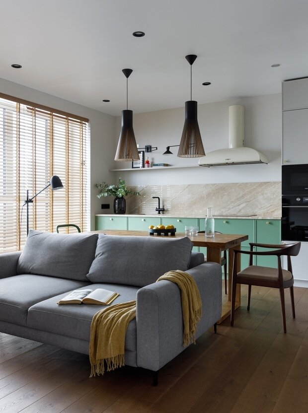 Фотография: Кухня и столовая в стиле Современный, Минимализм, Квартира, Проект недели, Москва, 3 комнаты, 60-90 метров, DSGN HUB – фото на INMYROOM