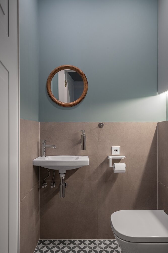 Фотография: Ванная в стиле Современный, Квартира, Проект дня, Санкт-Петербург, 3 комнаты, 40-60 метров, VizDiz, Екатерина Лоскутова, Илона Ореховская – фото на INMYROOM Фотография: Ванная в стиле Современный, Квартира, Проект дня, Санкт-Петербург, 3 комнаты, 40-60 метров, VizDiz, Екатерина Лоскутова, Илона Ореховская – фото на INMYROOM