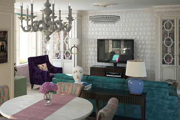 Фото из портфолио Эклектика в бирюзовых тонах – фотографии дизайна интерьеров на INMYROOM