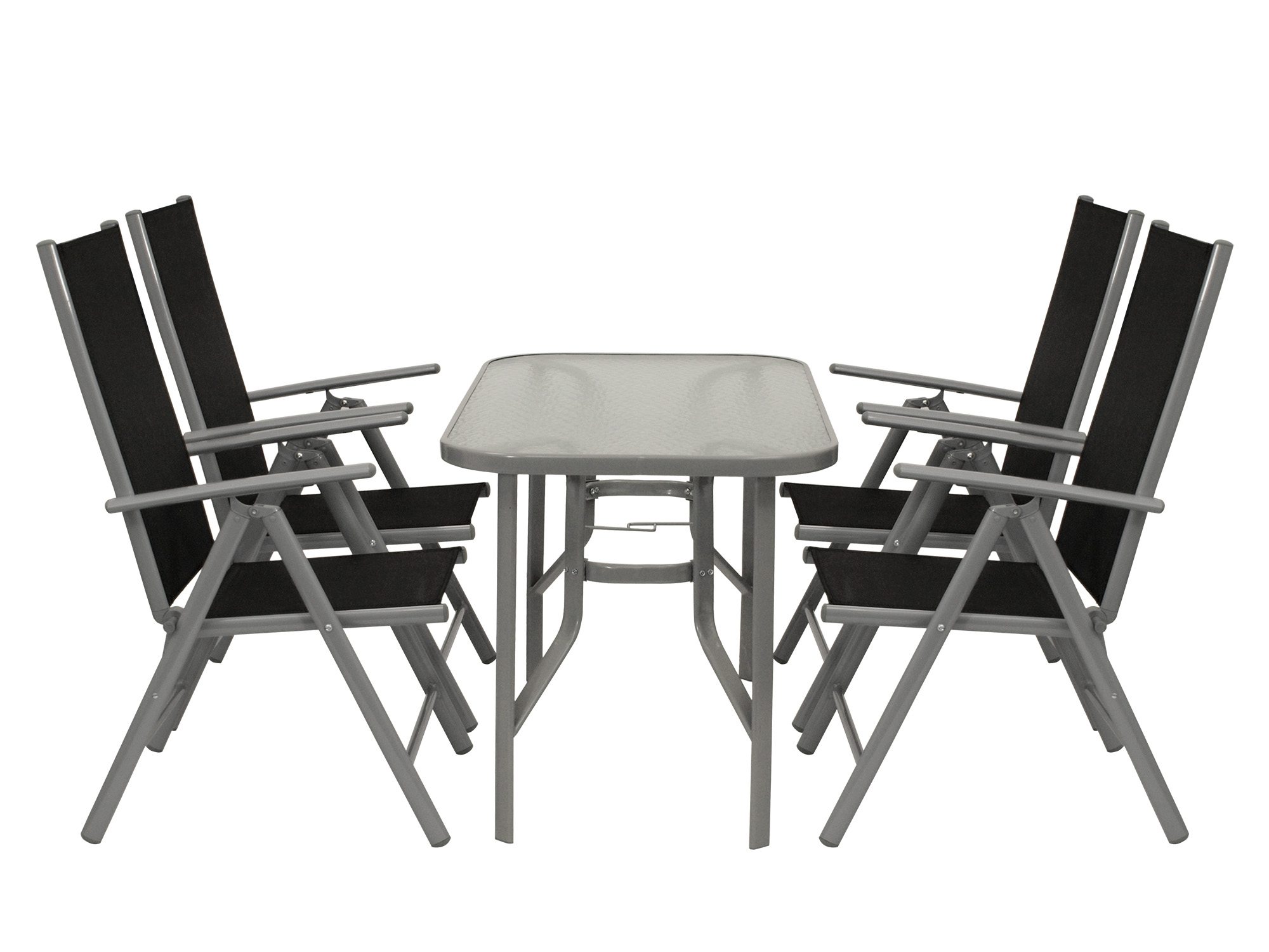 Комплект мебели Равена черно-серого цвета