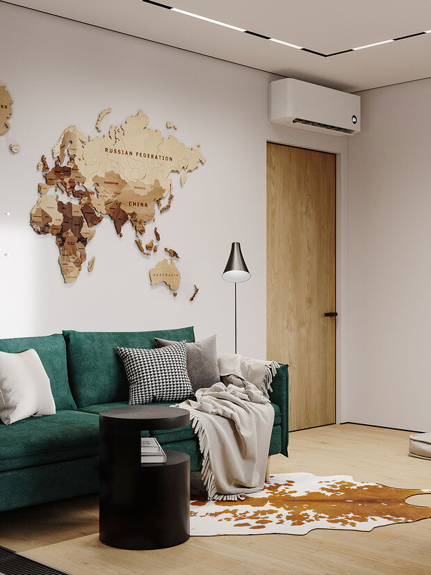 Фотография: Кабинет в стиле Скандинавский, Современный, Эклектика, Прихожая, Квартира, Проект дня, Санкт-Петербург, Юлия Чернова, 4 и больше, 60-90 метров – фото на INMYROOM