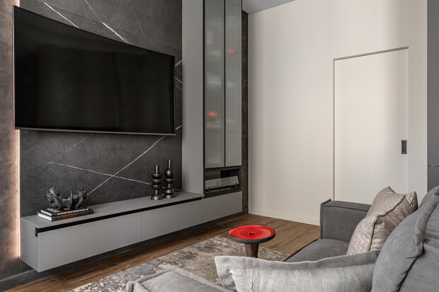 Фотография: Гостиная в стиле Современный, Эклектика, Квартира, Проект дня, Москва, Сталинка, 3 комнаты, 60-90 метров, Карина Алтунина – фото на INMYROOM