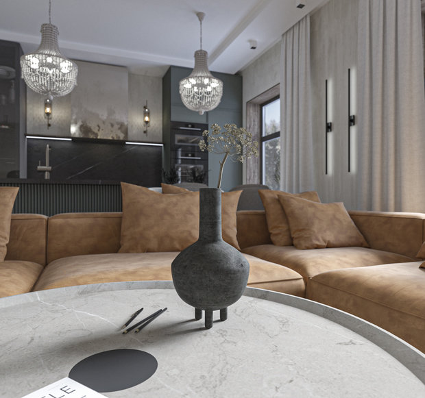 Фото из портфолио Двухкомнатная квартира в современном стиле – фотографии дизайна интерьеров на INMYROOM