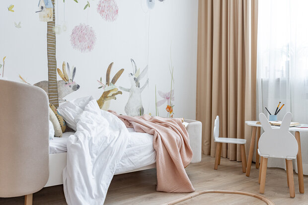 Фотография: Детская в стиле Скандинавский, Современный, Эко, Квартира, Проект недели, Москва, Монолитный дом, 4 и больше, Более 90 метров, бюро «Образ жизни», Анастасия Кутовая – фото на INMYROOM
