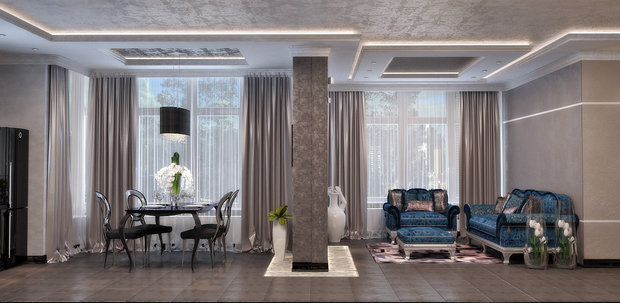 Фотография: Гостиная в стиле Эклектика, Квартира, Дома и квартиры, Проект недели, Москва – фото на INMYROOM