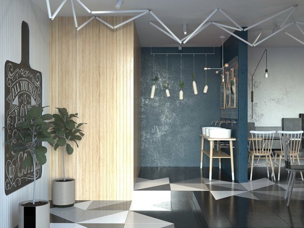 Фото из портфолио МУКА CAFE – фотографии дизайна интерьеров на INMYROOM
