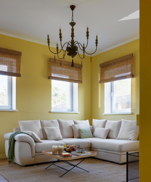 Фотография: Гостиная в стиле Минимализм, Прованс и Кантри, Дом, Проект недели, Дача, Дом и дача, Московская область, Ольга Шаповалова, Сергей Красюк, Кирпичный дом, INMYROOM_ВИДЕО, INMYROOM TV – фото на INMYROOM