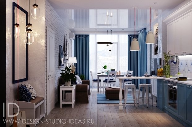Фото из портфолио МОРСКАЯ РОМАНТИКА В ЛАСПИ, 52 М² – фотографии дизайна интерьеров на INMYROOM