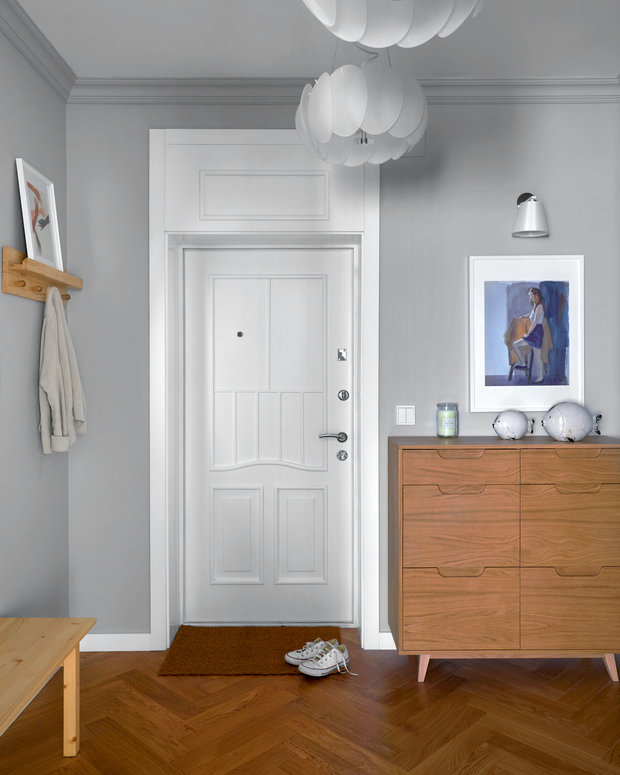 Фотография: Прихожая в стиле Современный, Квартира, Проект недели, 1 комната, 40-60 метров, Sdelaemremont.kz, Алма-Ата, Элина Мусакулова – фото на INMYROOM